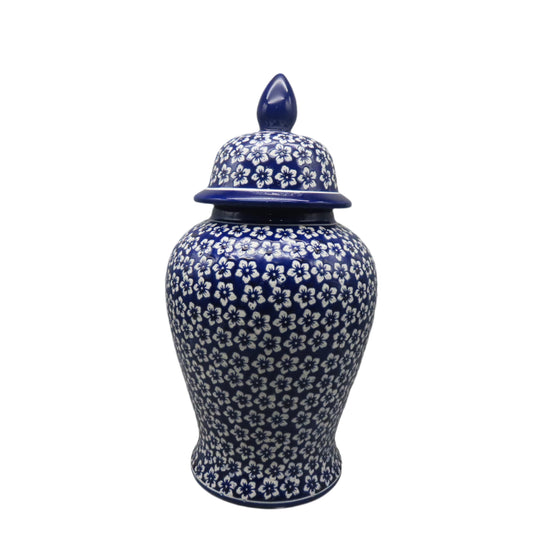 CP10101 CERAMIC GINGER JAR w/LID D9.5x18"H