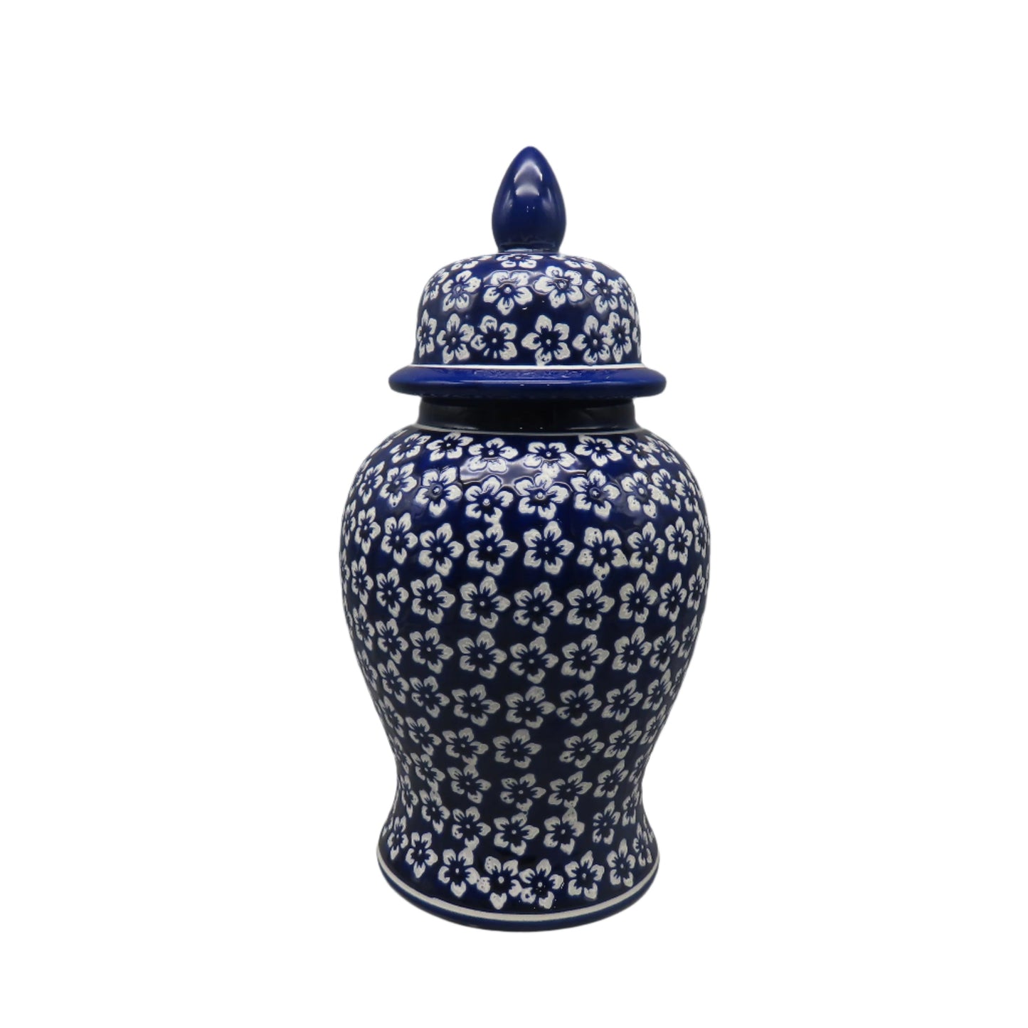 CP10104 CERAMIC GINGER JAR w/LID D7x14"H