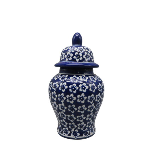 CP10107 CERAMIC GINGER JAR w/LID D6x11"H