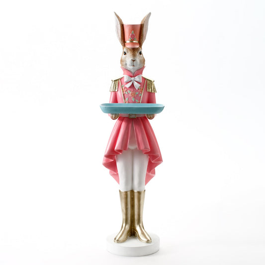 ER13011 LADY BUNNY SOLDIER w/PLATE,48.5in