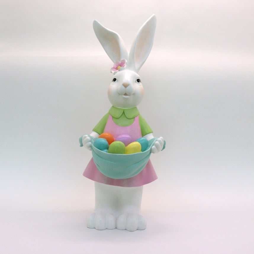 ER13019 BUNNY w/POCKET OF EGGS,31in-1P