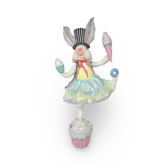ER13043 MISS DANCING BUNNY ON CUPCAKE,35in