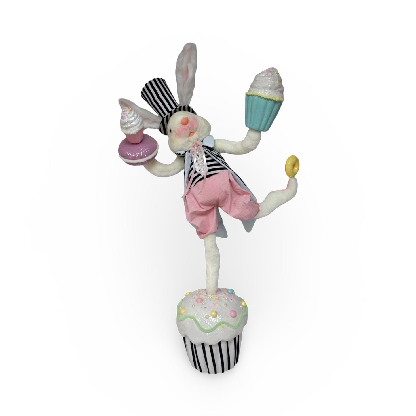 ER13044 MR DANCING BUNNY ON CUPCAKE,35in-2P