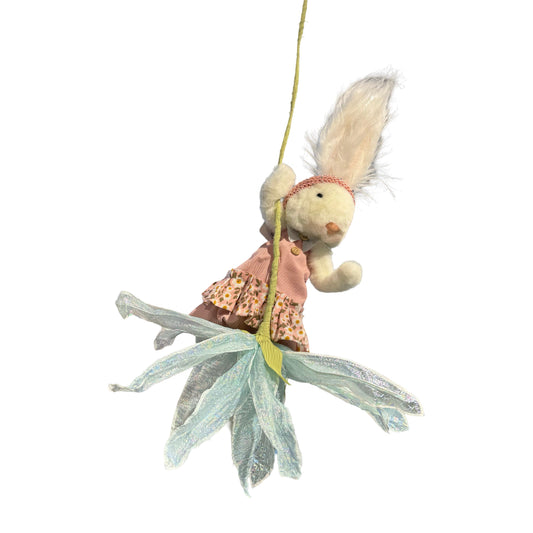ER13058 HANGING BUNNY ON DAISY,20in-4/16P