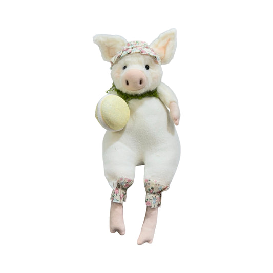 ER13095 SITTING PIG w/MACARON 12in-6/36P