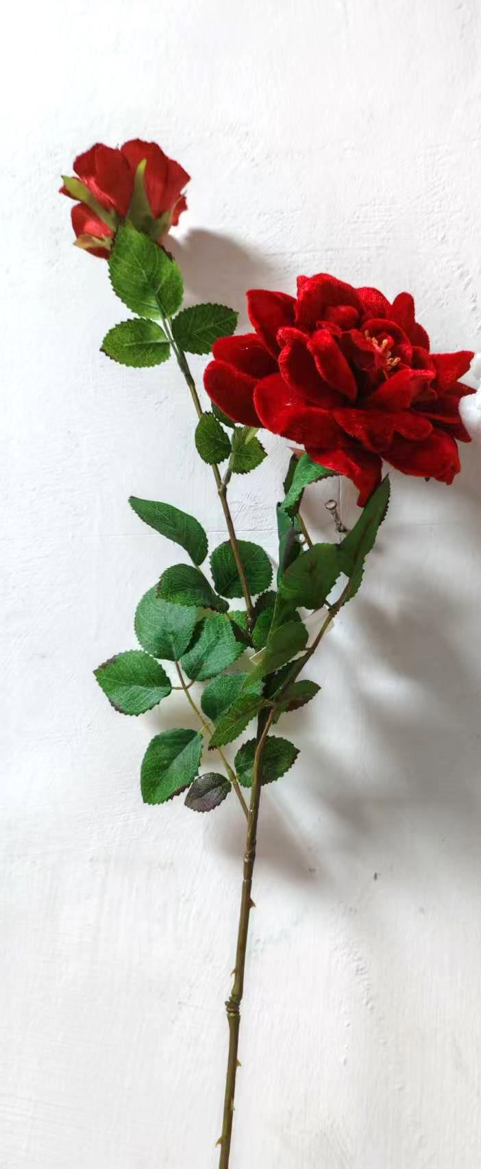 FL13642 VELVET ROSE SPRAYx1F1B,30"