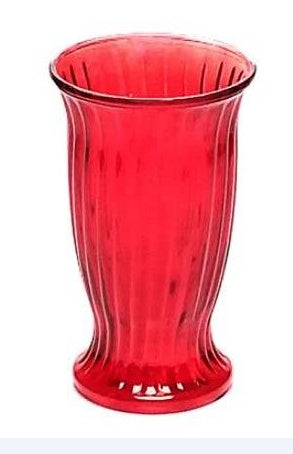 GB2002 PLEATED TRUMPET VASE D6.5x12"H