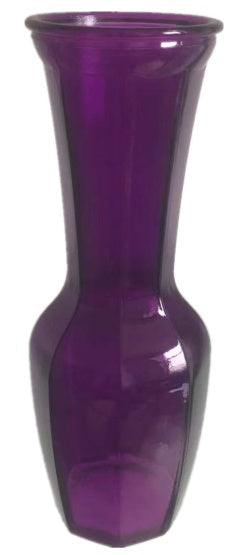 GB2012 SLENDER FACETED VASE D3x9"H