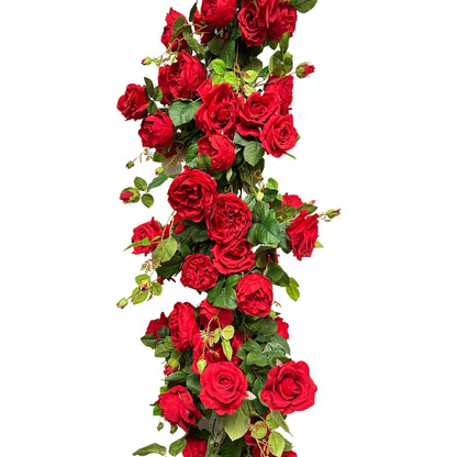 GG101 MIXED ROSE GARLAND,10'