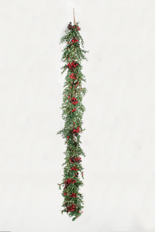 GG2167 GLT BOXWOOD/BERRY GARLAND,10'