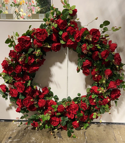 GW101 MIXED ROSE WREATH