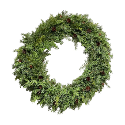 GW1845 MIXED PINE/CEDAR WREATH