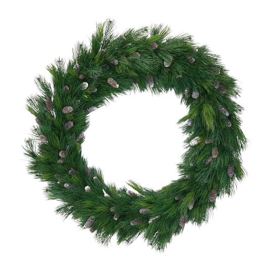 GW2447 NEEDLE PINE/SM PINECONE WREATH