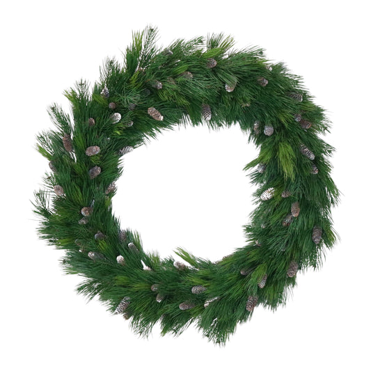 GW2447 NEEDLE PINE/SM PINECONE WREATH
