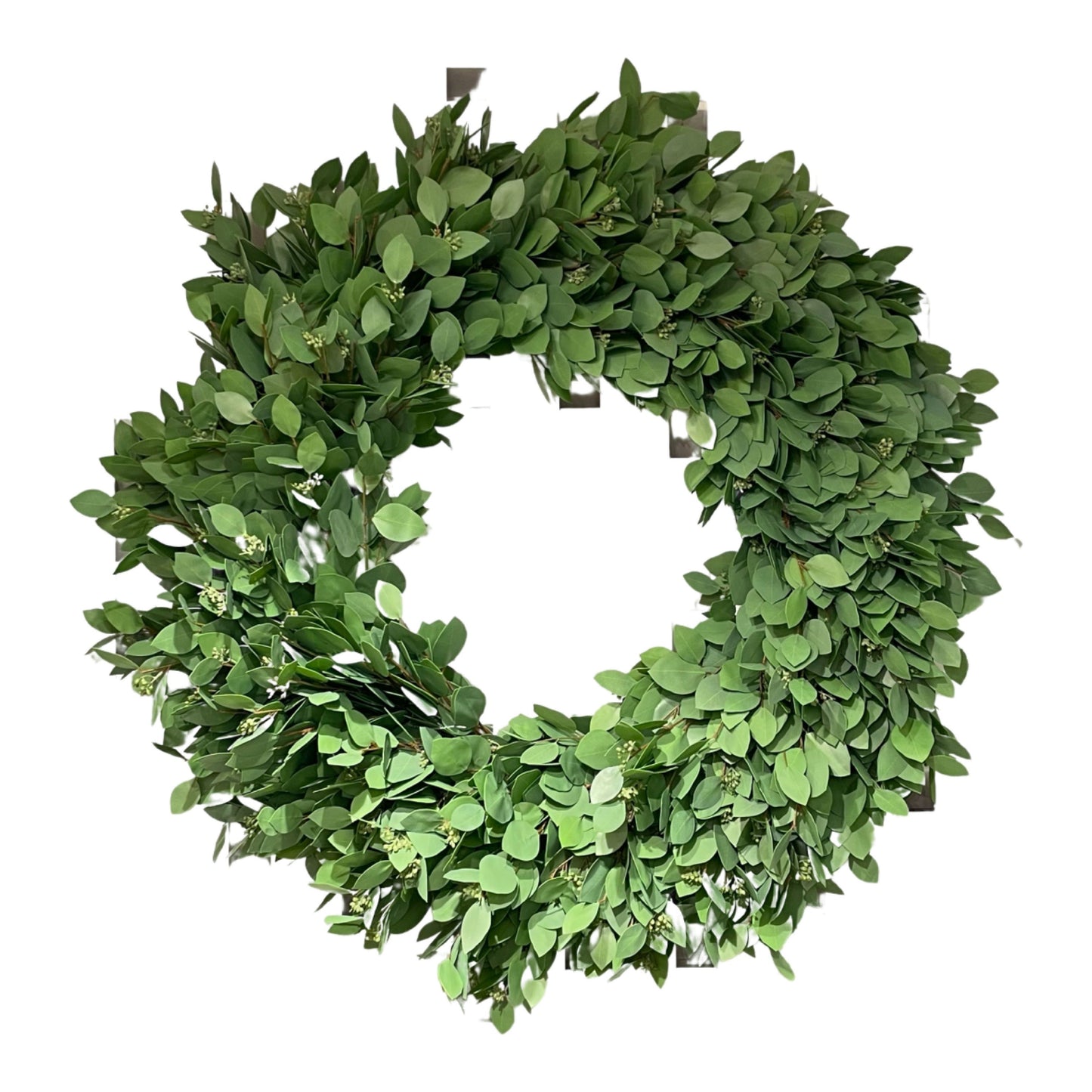 GW402  HEART SHAPED EUCALYPTUS WREATH