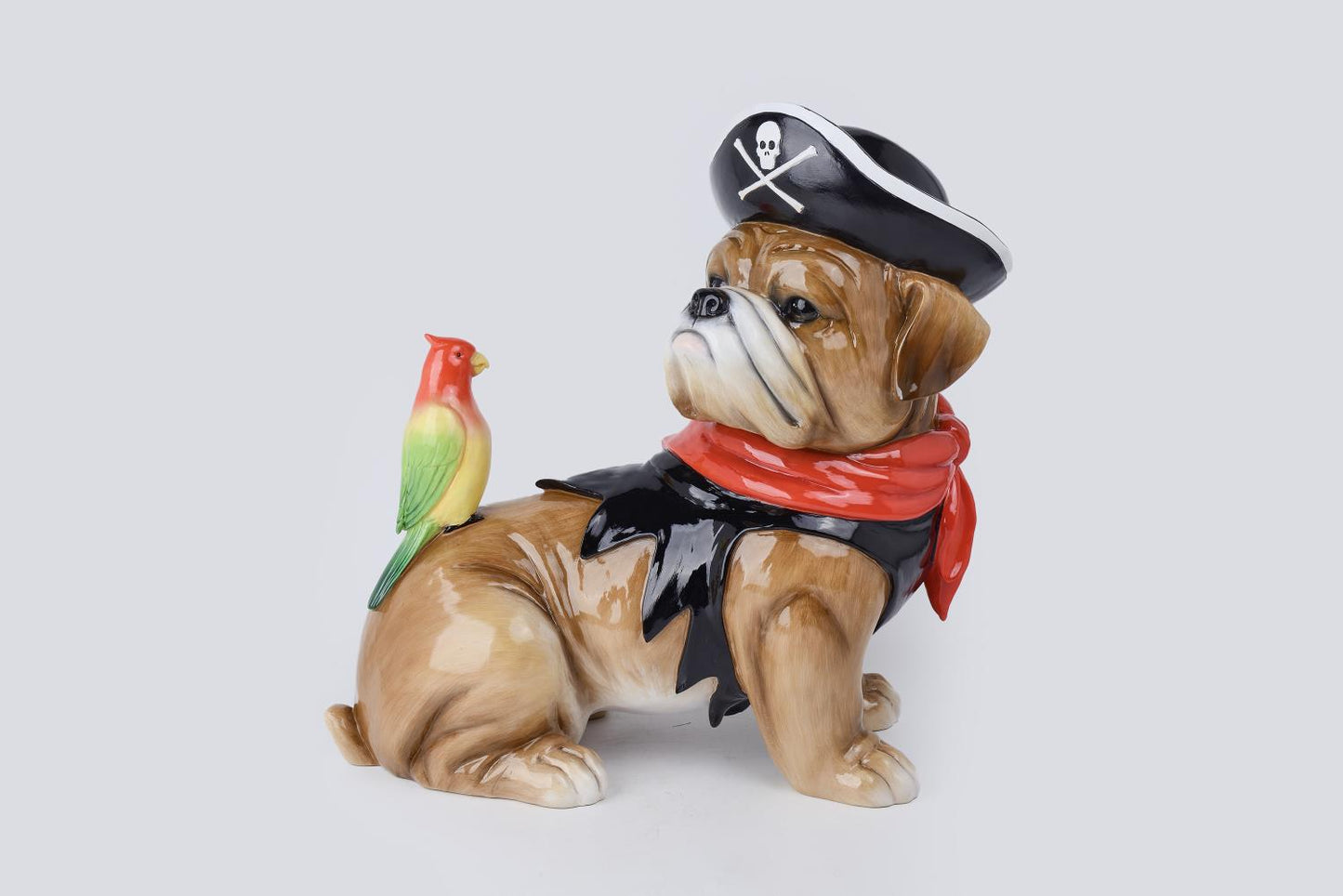 HR10006 ENGLISH BULLDOG IN PIRATE COSTUME,18"