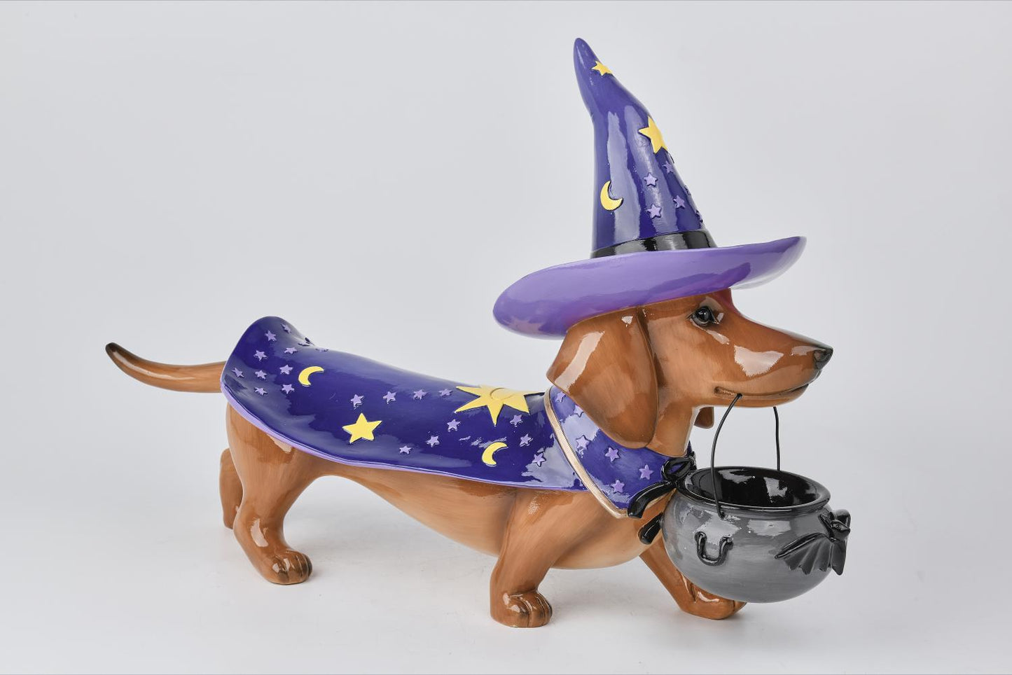 HR10009 DACHSHUND IN WIZARD COSTUME w/BKT,14.5"