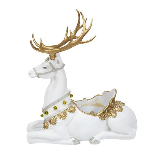 IP10154 RESIN SITTING REINDEER POT,45in-1P