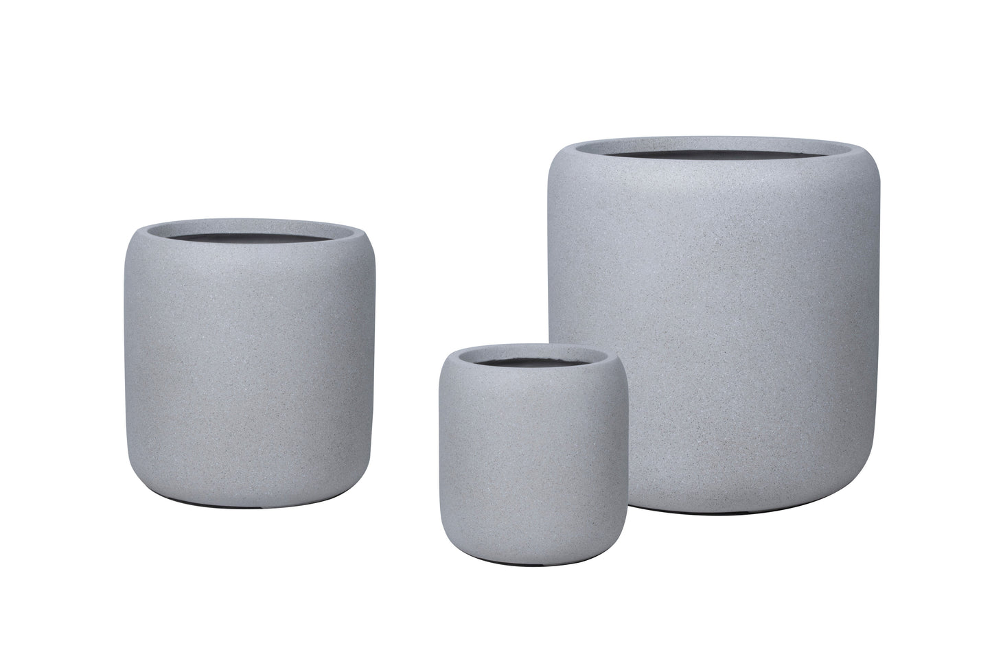 IP50007 FIBRECLAY ROUND PLANTER S/3