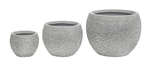 IP50022 FIBRECLAY LOW BOWL PLANTER w/LINE S/3