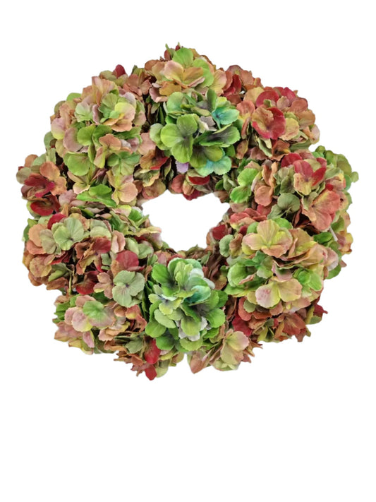 PA10381 HYDRANGEA WREATH 24"