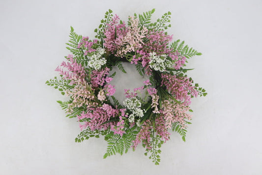 PA10453 MIXED AMARANTH/FERN WREATH 18"