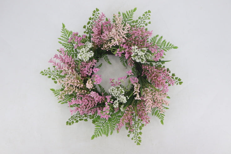 PA10453 MIXED AMARANTH/FERN WREATH 18"