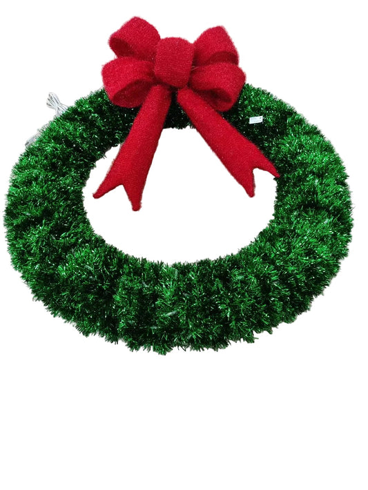 TRL10032 TINSEL WREATH/BOWx368 LED