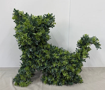 UVT1087 BOXWOOD IN KITTEN SHAPE (UV),21"