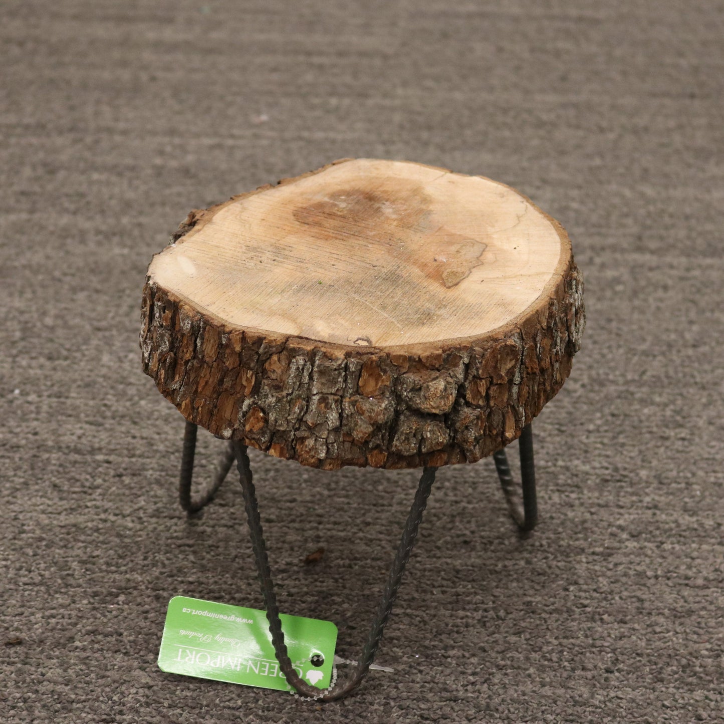 WP10019 MD WOODEN STOOL w/MTL LEGS,8in-8P/2.15