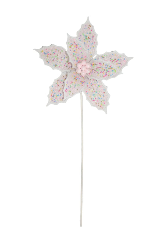 XM13582 POINSETTIA SPRAY w/SPINKLES,D11x22"