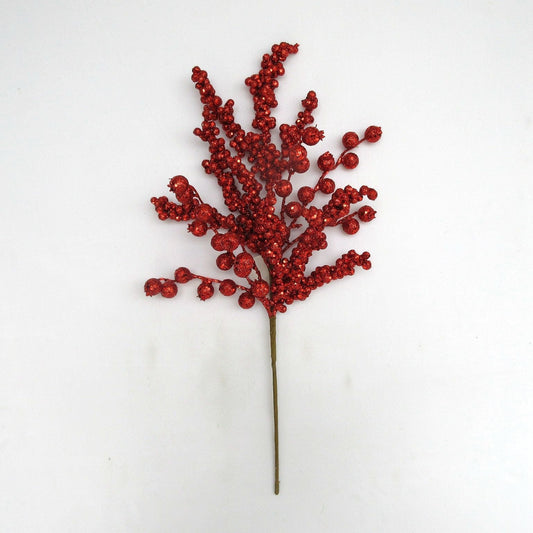 XM13623 GLITTERED MIXED BERRY SPRAY,20"