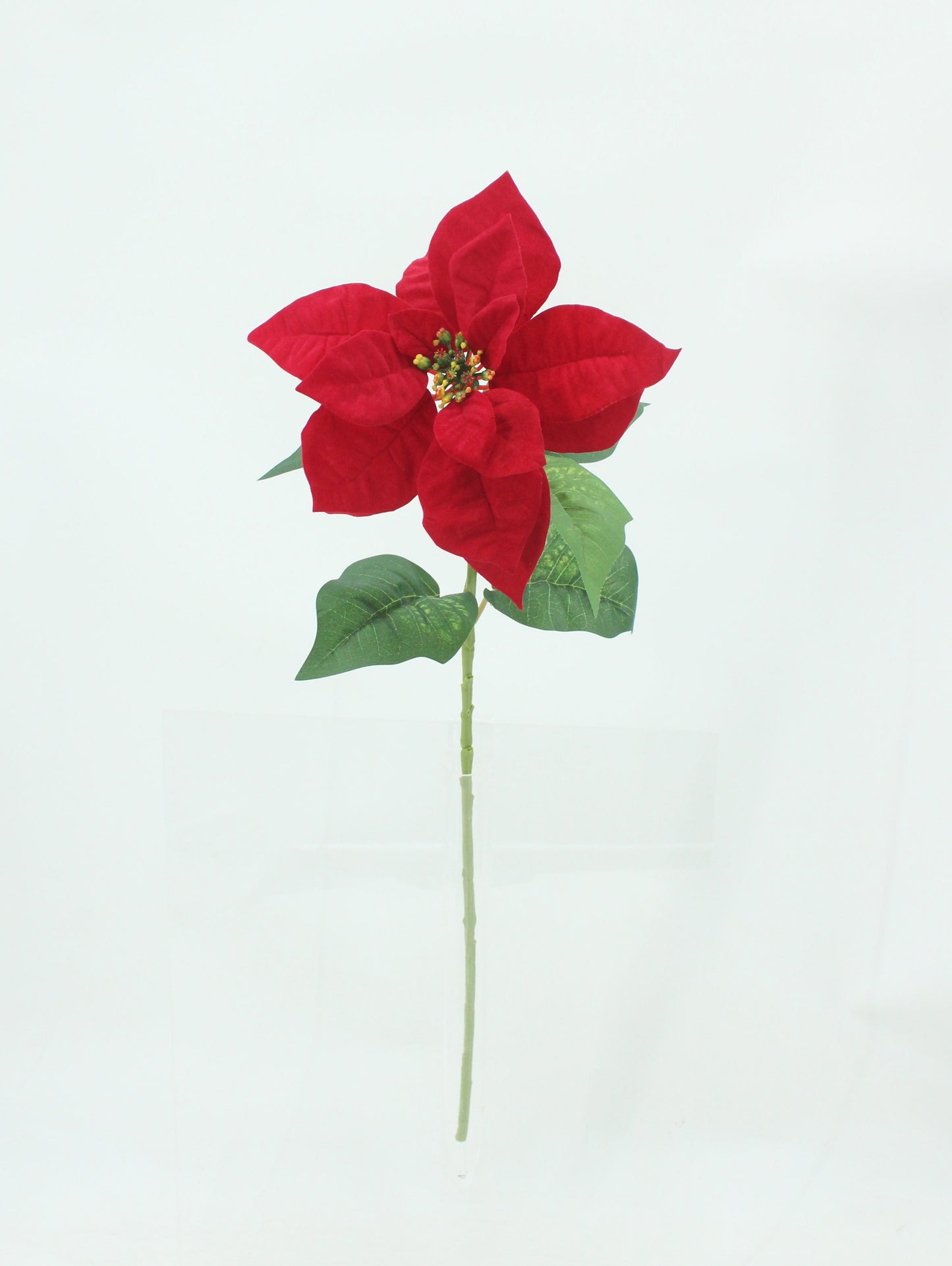 XM13633 VELVET POINSETTIA SPRAY,27"