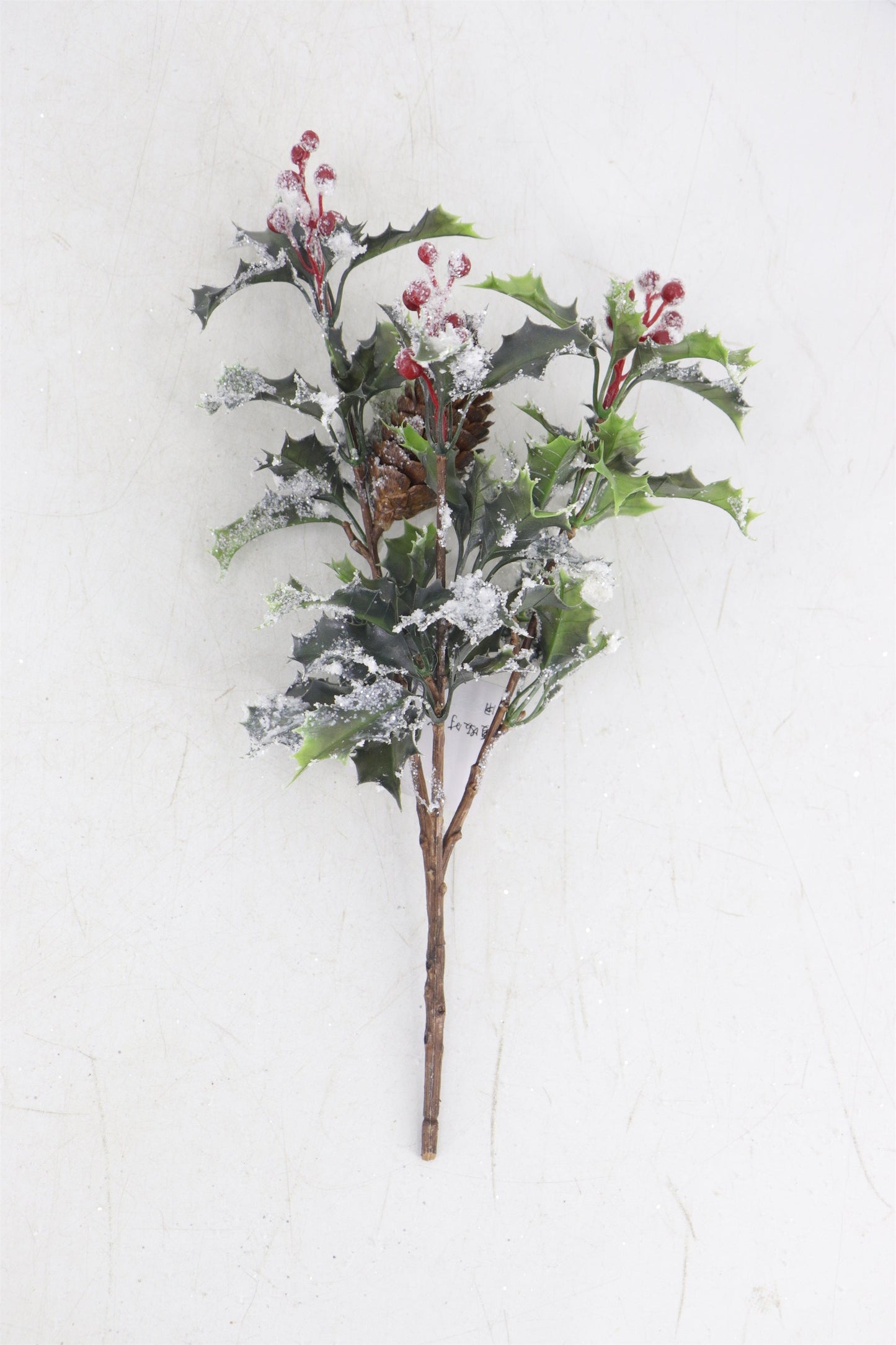 XM13766 HOLLY/BERRY/PINECONE BUSH,14"