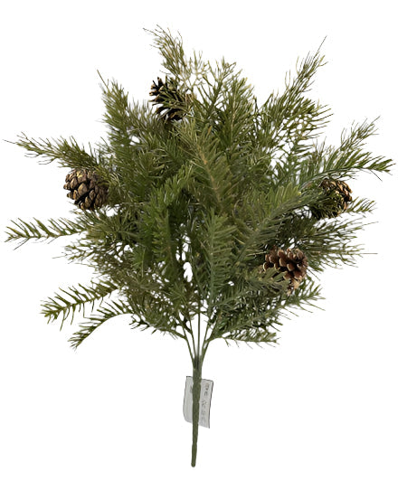 XM14013 HALF MOON PINE/PINECONE BUSH 20"