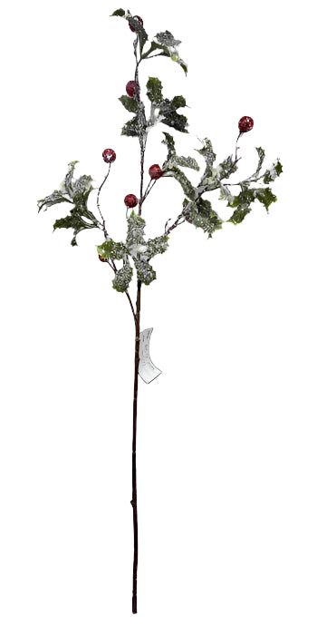 XM14035 HOLLY/BERRY SPRAY w/SNOW 30"