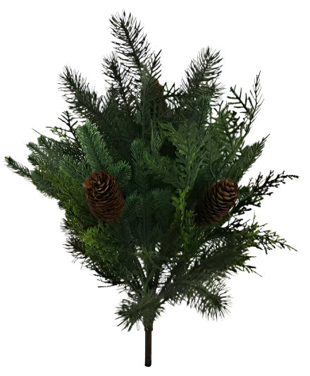 XM14040 MIXED PINE/CEDAR/PINECONE BUSH 21.5"