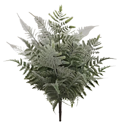 XM14045 MIXED LEATHER FERN/BERRY BUSH 20"