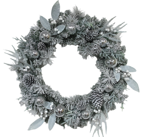 XM14074 MIXED FR PINE/ORNAMENT/PINECONE WREATH 30"