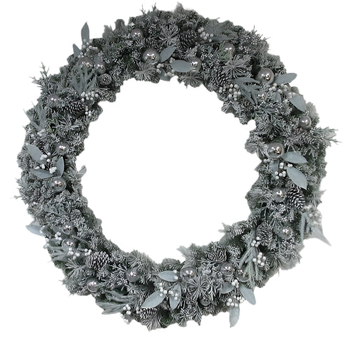 XM14076 MIXED FR PINE/ORNAMENT/PINECONE WREATH (KD) 60"