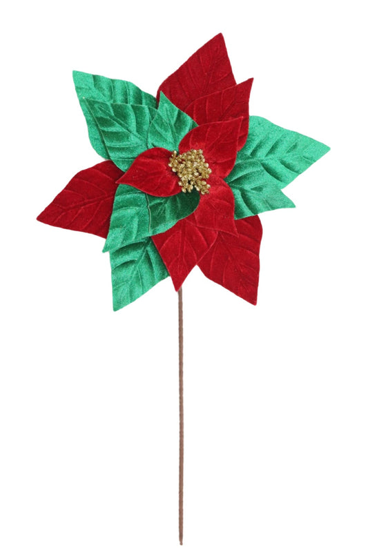 XM14110 VELVET POINSETTIA D12x18"