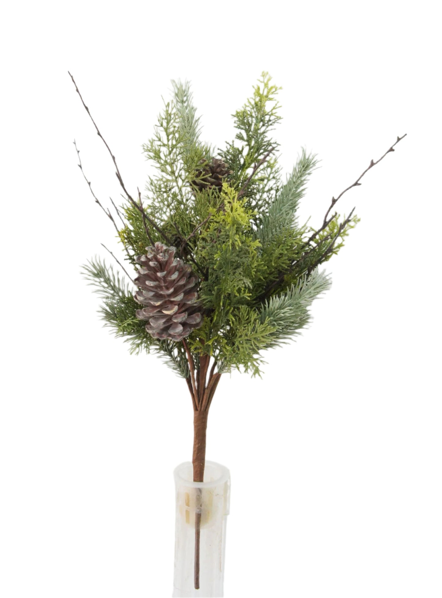 XM14206 MIXED PINE/PE PCONE/TWIG BUSH,21"