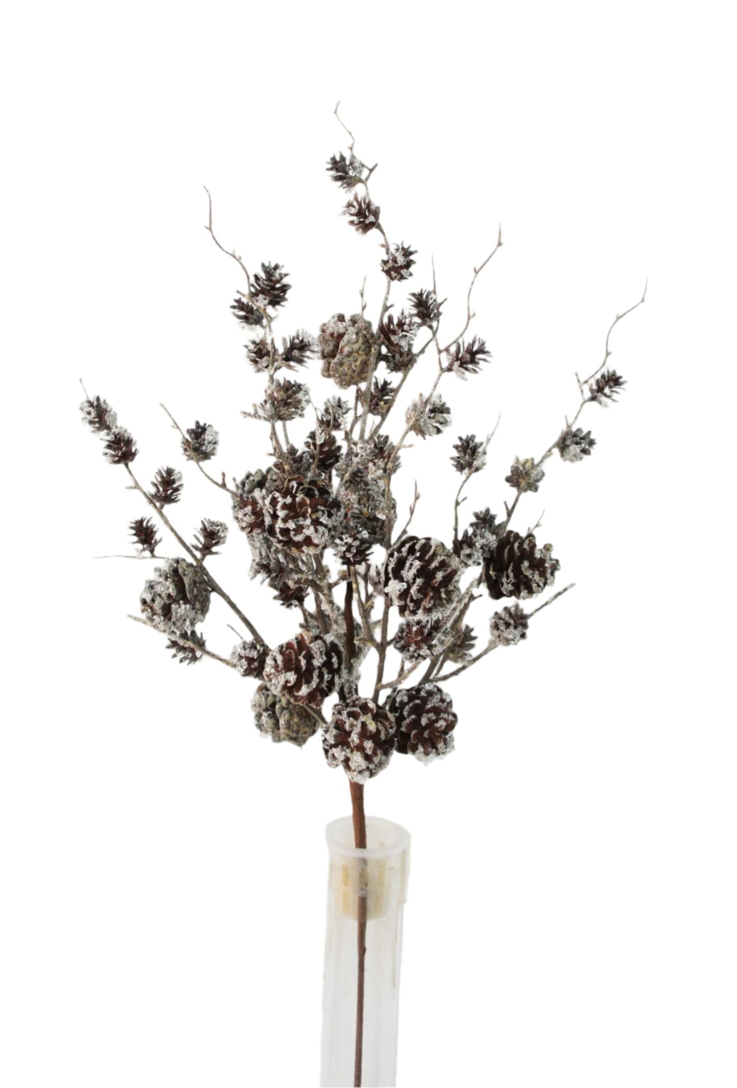 XM14211 ASSORTED PE PINECONE w/ICE BUSH,26"