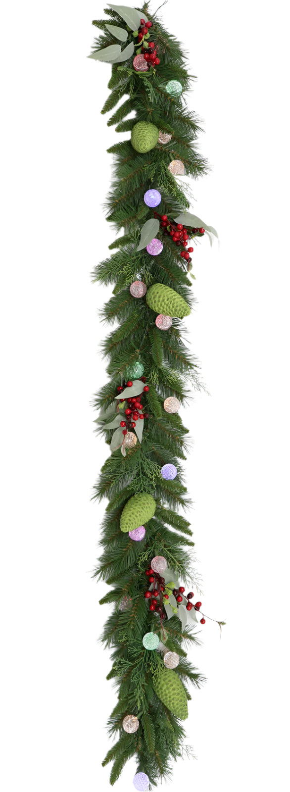 XM14230 MIXED XMAS GARLANDx100,20 LED,D10"x6'