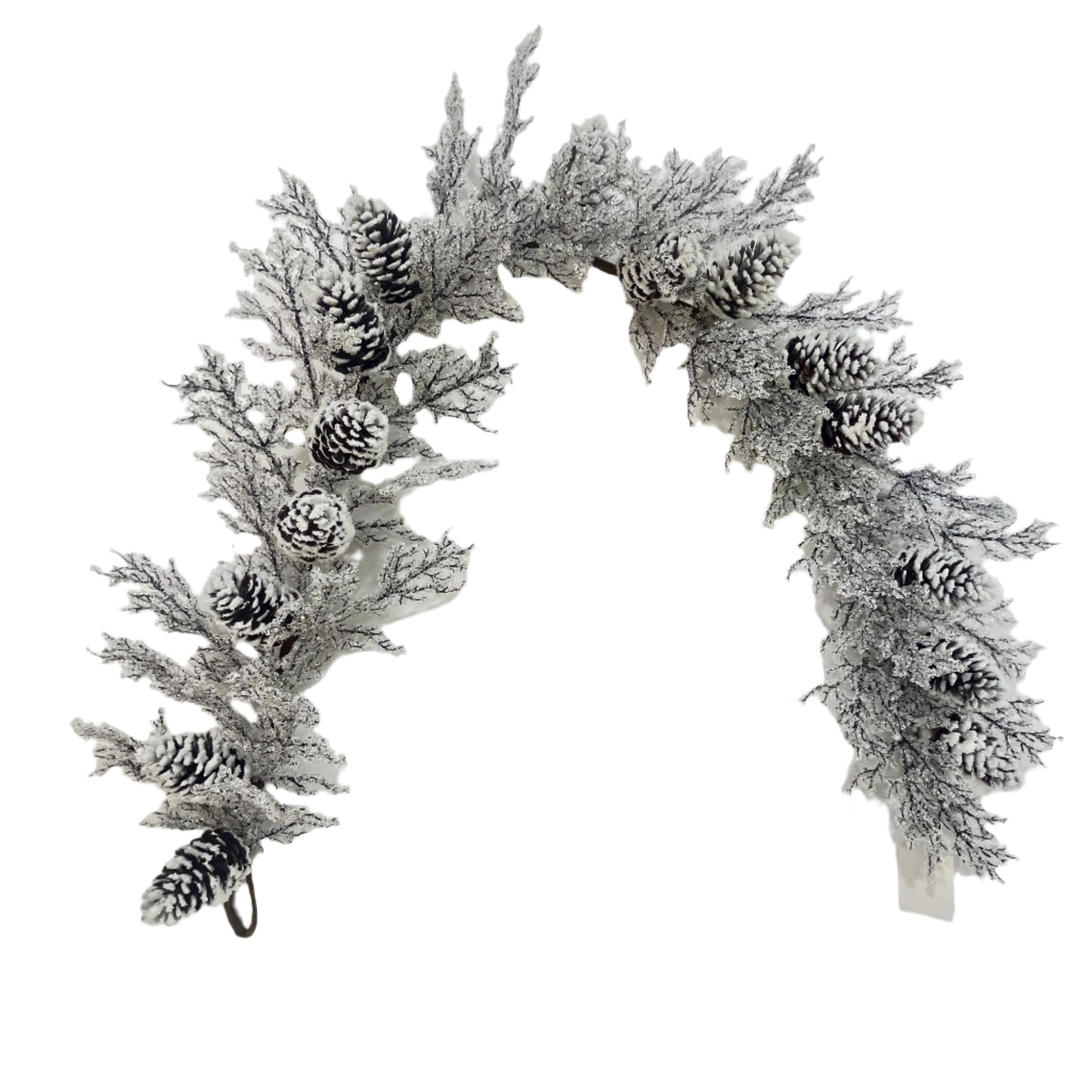 XM14253 ICED TWIG/FLOCKED PINECONE GARLAND 5'