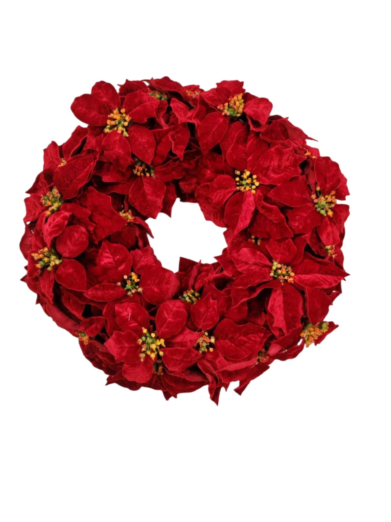 XM14260 POINSETTIA WREATH 24"