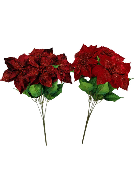 XM14264 GLT POINSETTIA BUSHx5F 18"