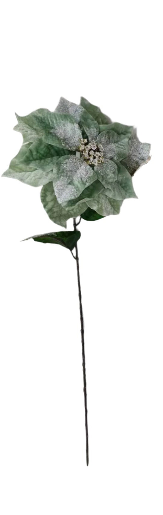 XM14267 FROSTED POINSETTIA SPRAY 28"
