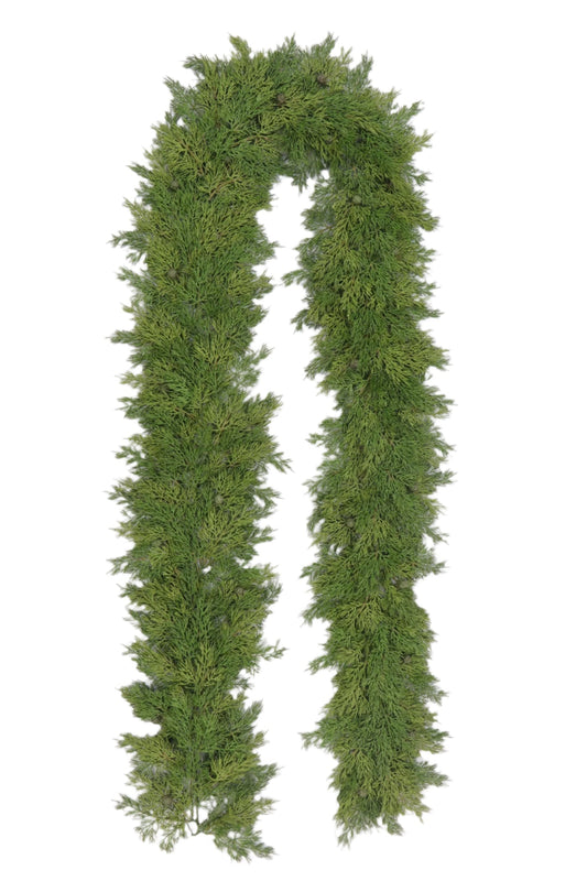 XM14321 CEDAR/BABY PINECONE GARLAND 5'