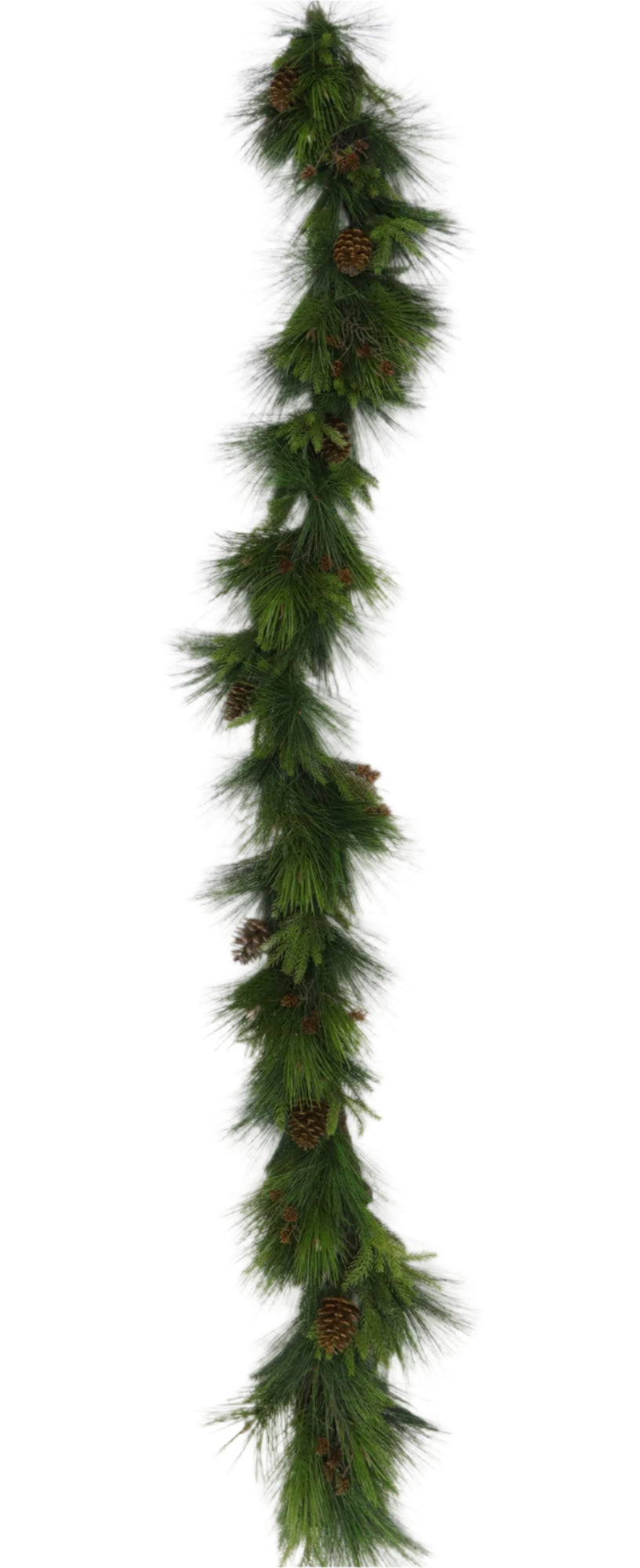 XM14322 MIXED NEEDLE PINE/PINECONE GARLAND 5'